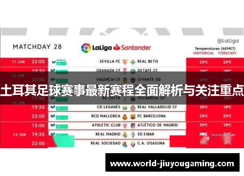 土耳其足球赛事最新赛程全面解析与关注重点