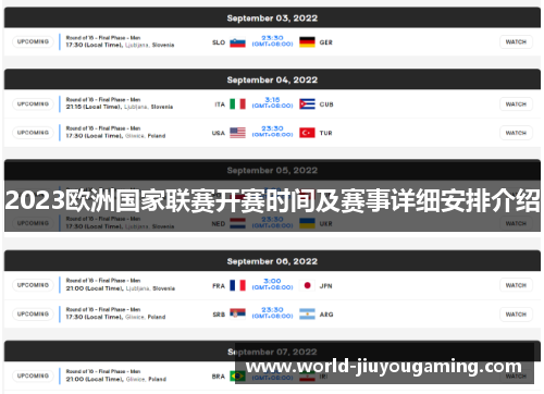 2023欧洲国家联赛开赛时间及赛事详细安排介绍 2023欧洲国家联赛开赛时间及赛事详细安排介绍