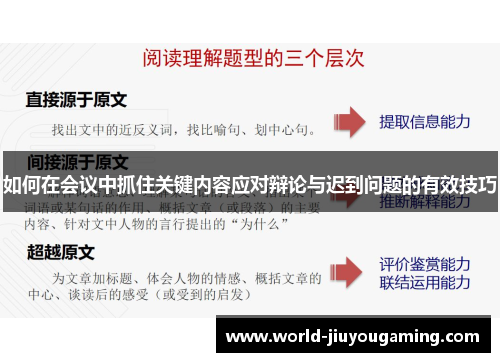 如何在会议中抓住关键内容应对辩论与迟到问题的有效技巧